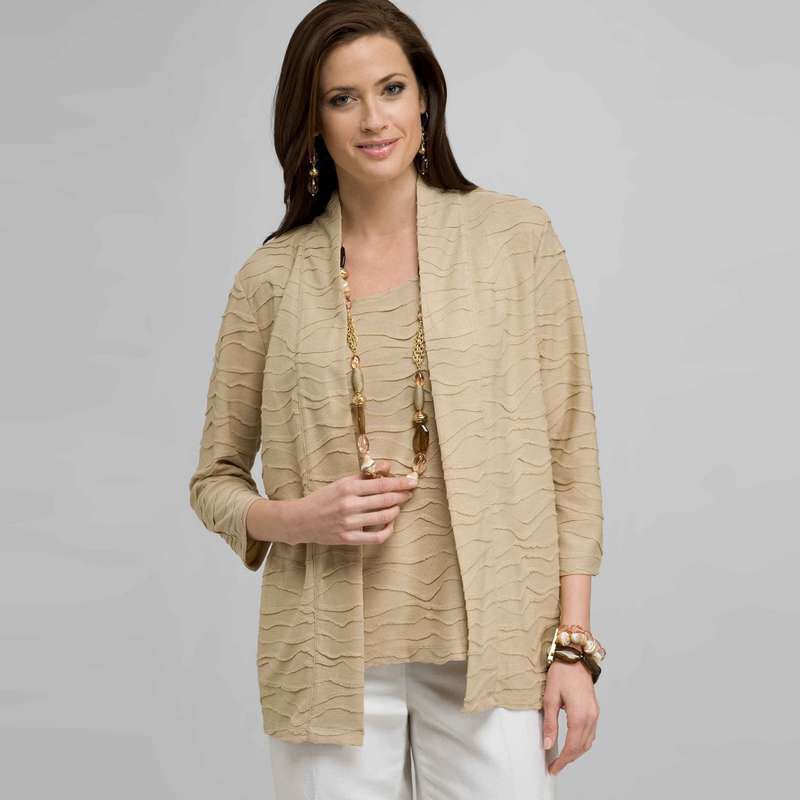 Open Front Cardigan, , large