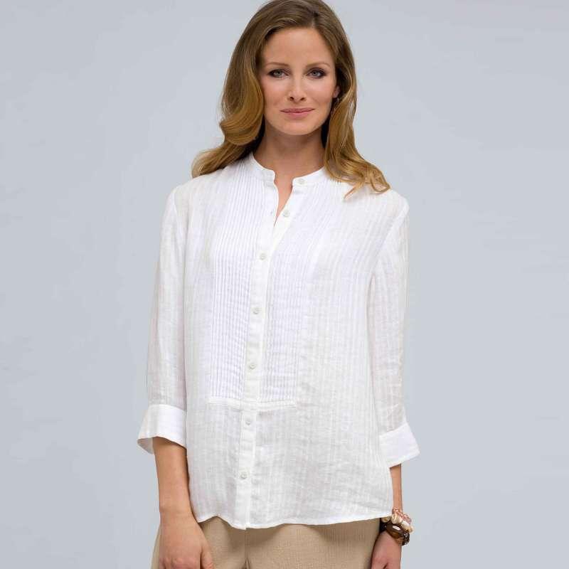 Pleated Button Down, , large