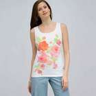 Floral Scoop Neck Tank., , small