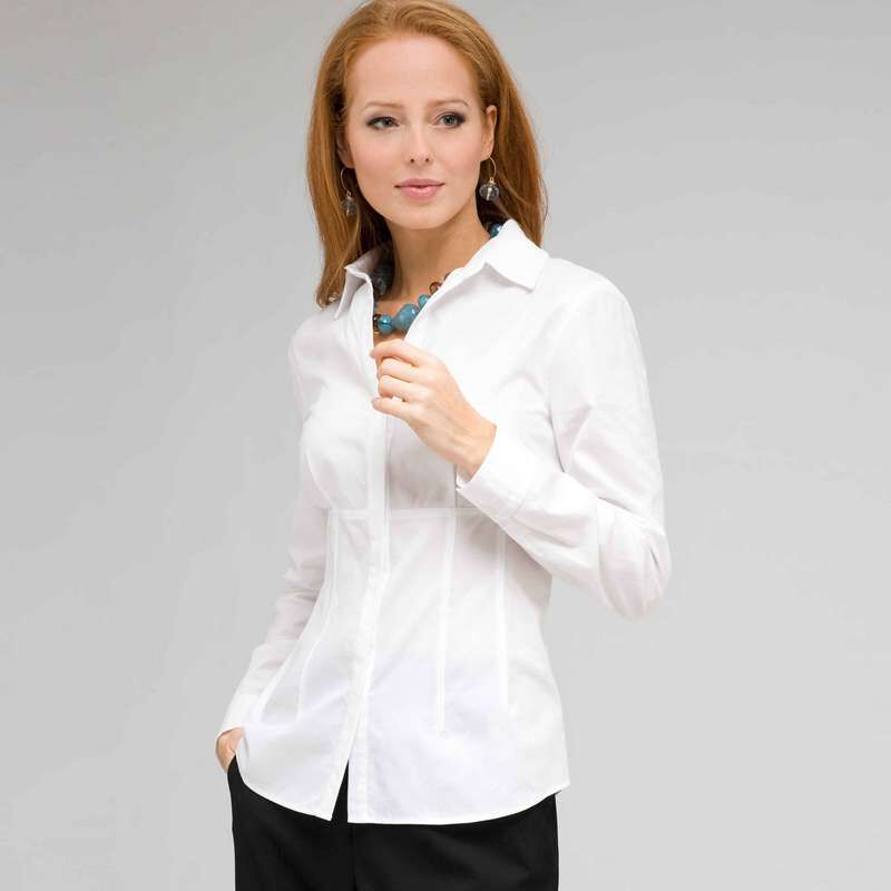 Long Sleeve Seamed Shirt, , large