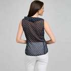 Polka Dot Ruffle Sleeveless Blouse, , small