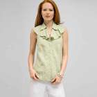 Ruffle Front Sleeveless Blouse., , small
