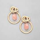 Pink Quartz Hoop Earring, , small