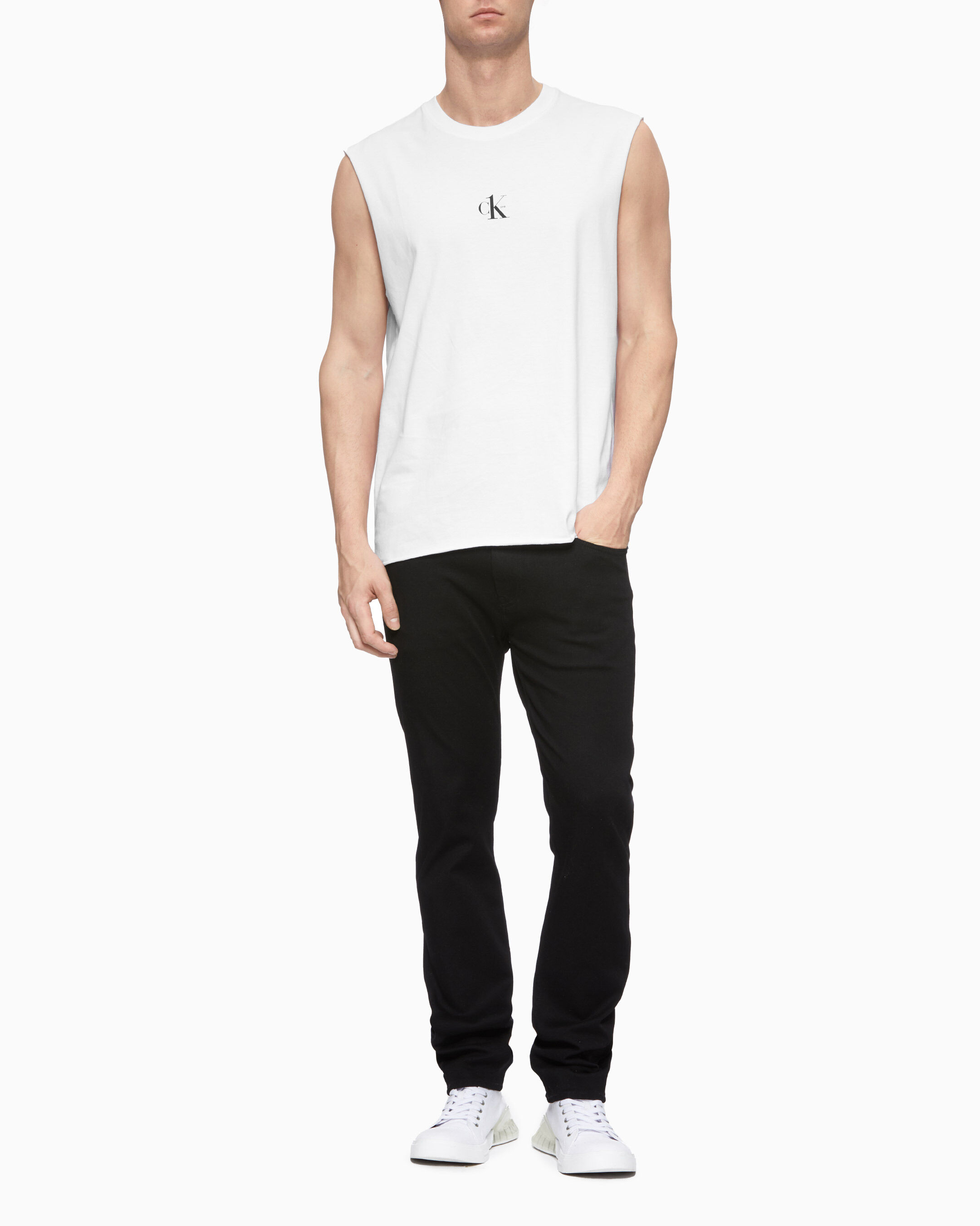 Calvin klein sleeveless shirt clearance
