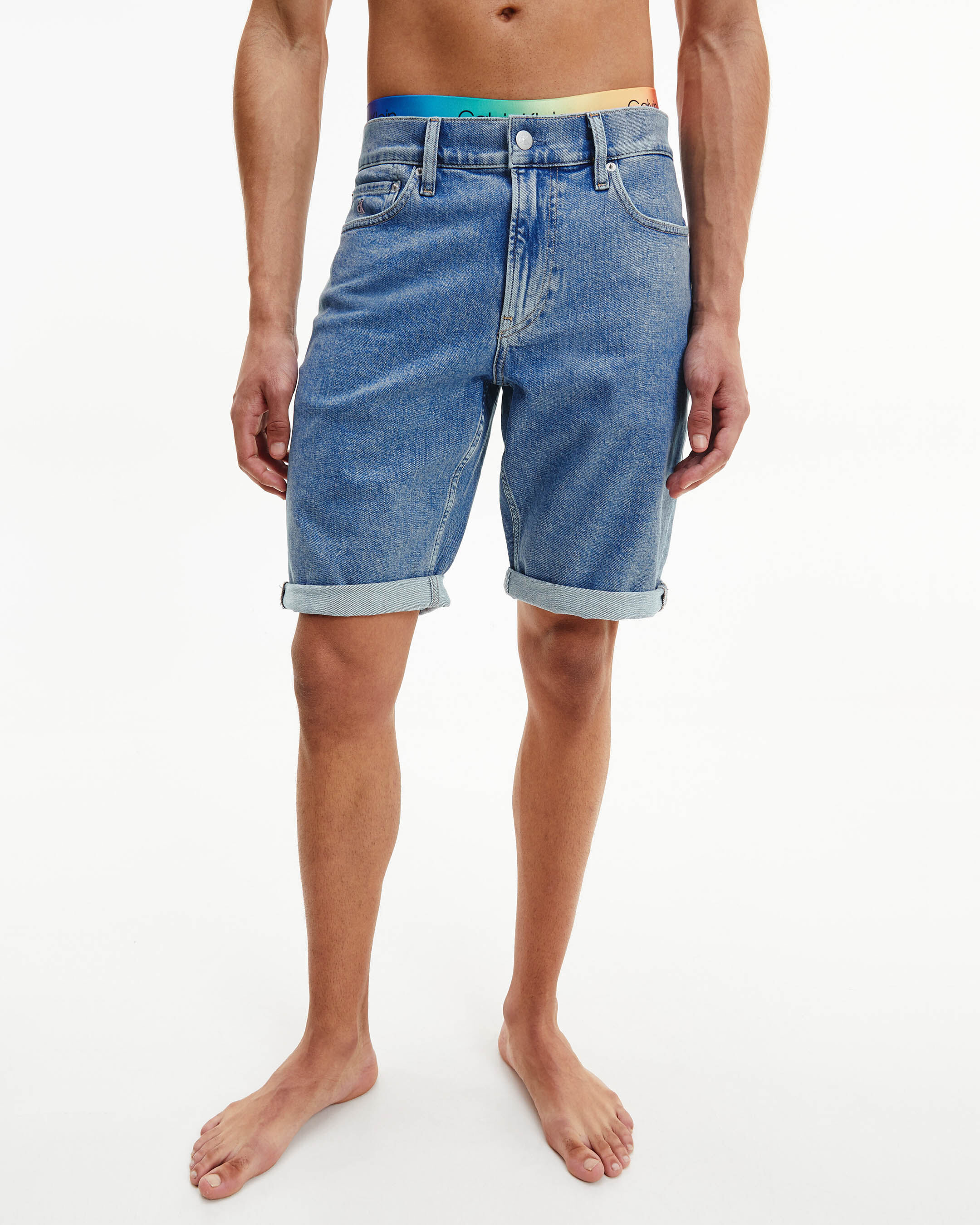 BUY PRIDE GRAPHIC DENIM SHORTS - Calvin