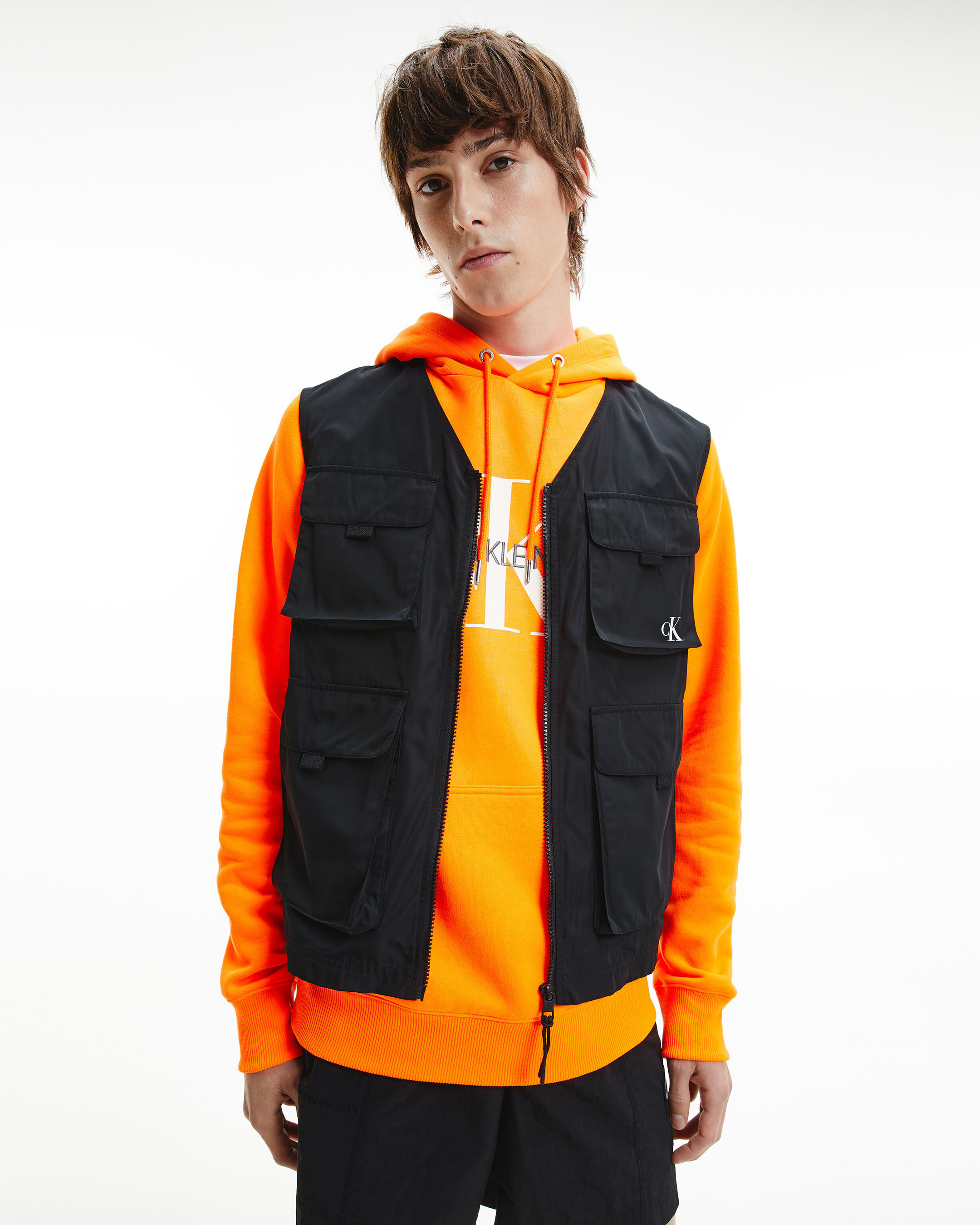 mustard utility vest