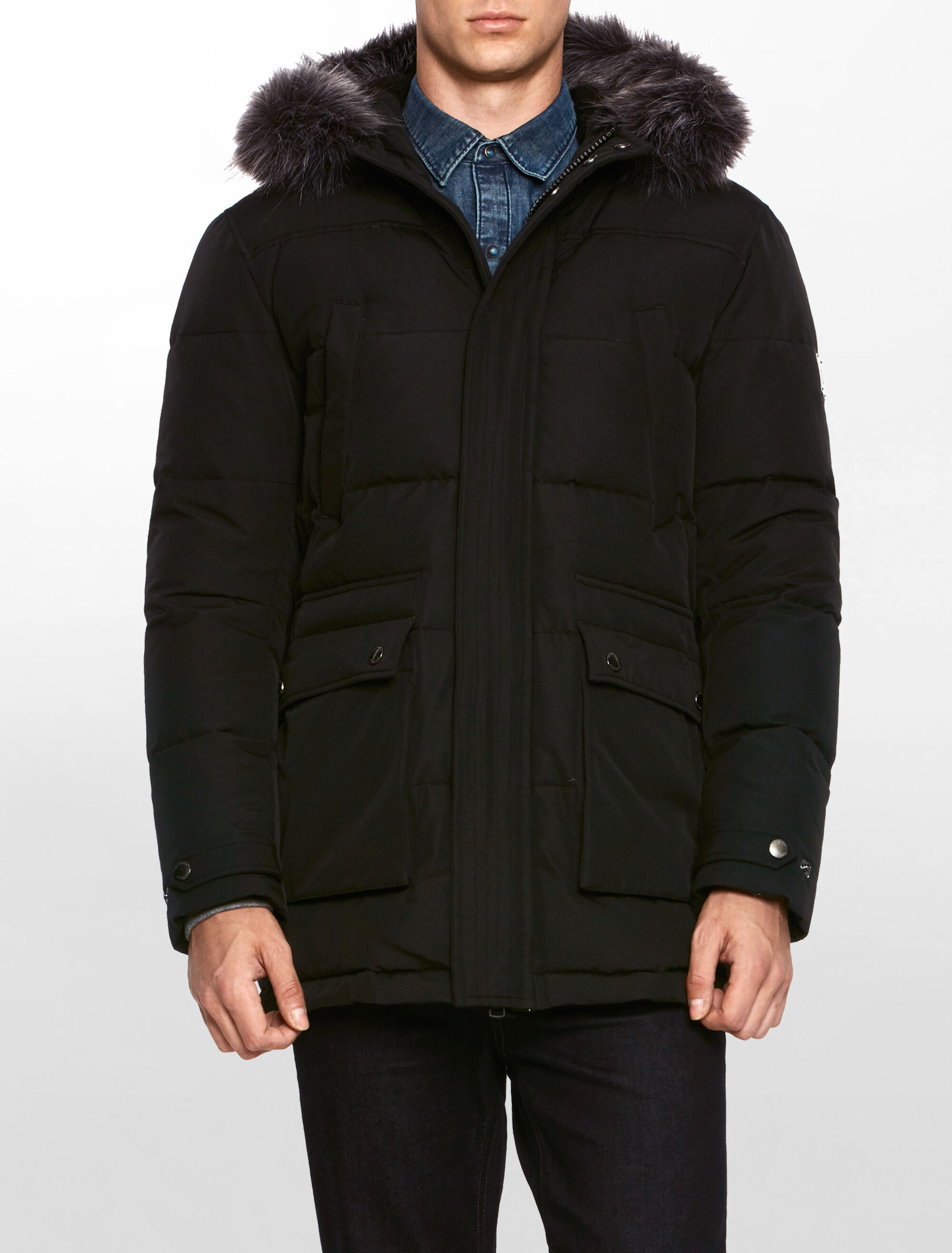 Calvin klein jeans omore fur parka Clearance