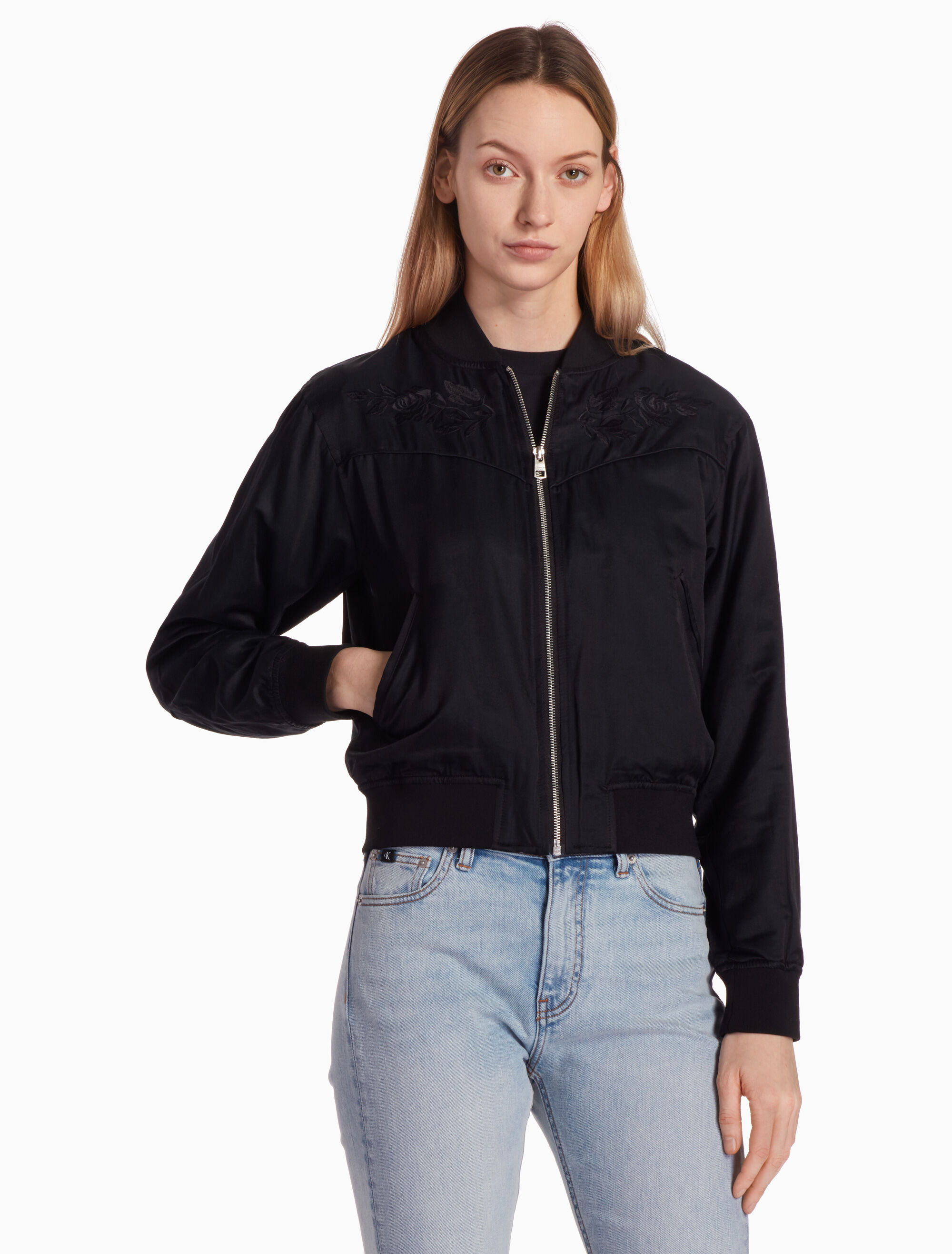 Calvin klein bomber jacket womens clearance