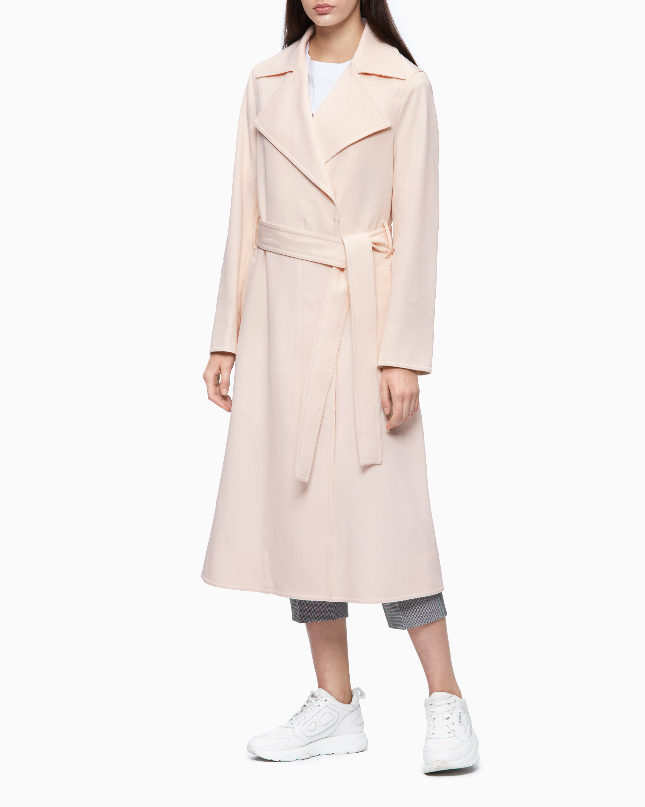 Calvin klein pink trench coat clearance