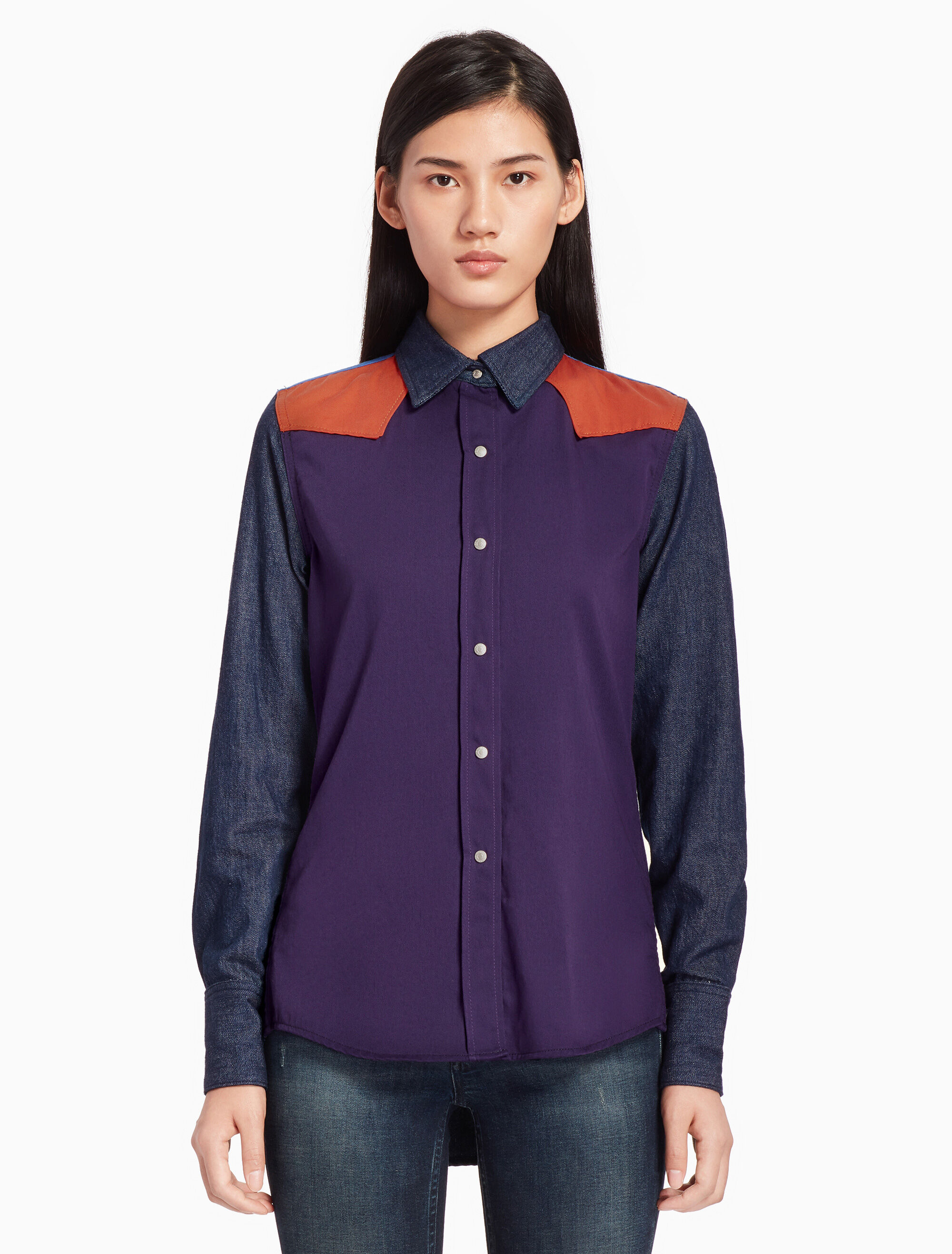 calvin klein colorblock jeans