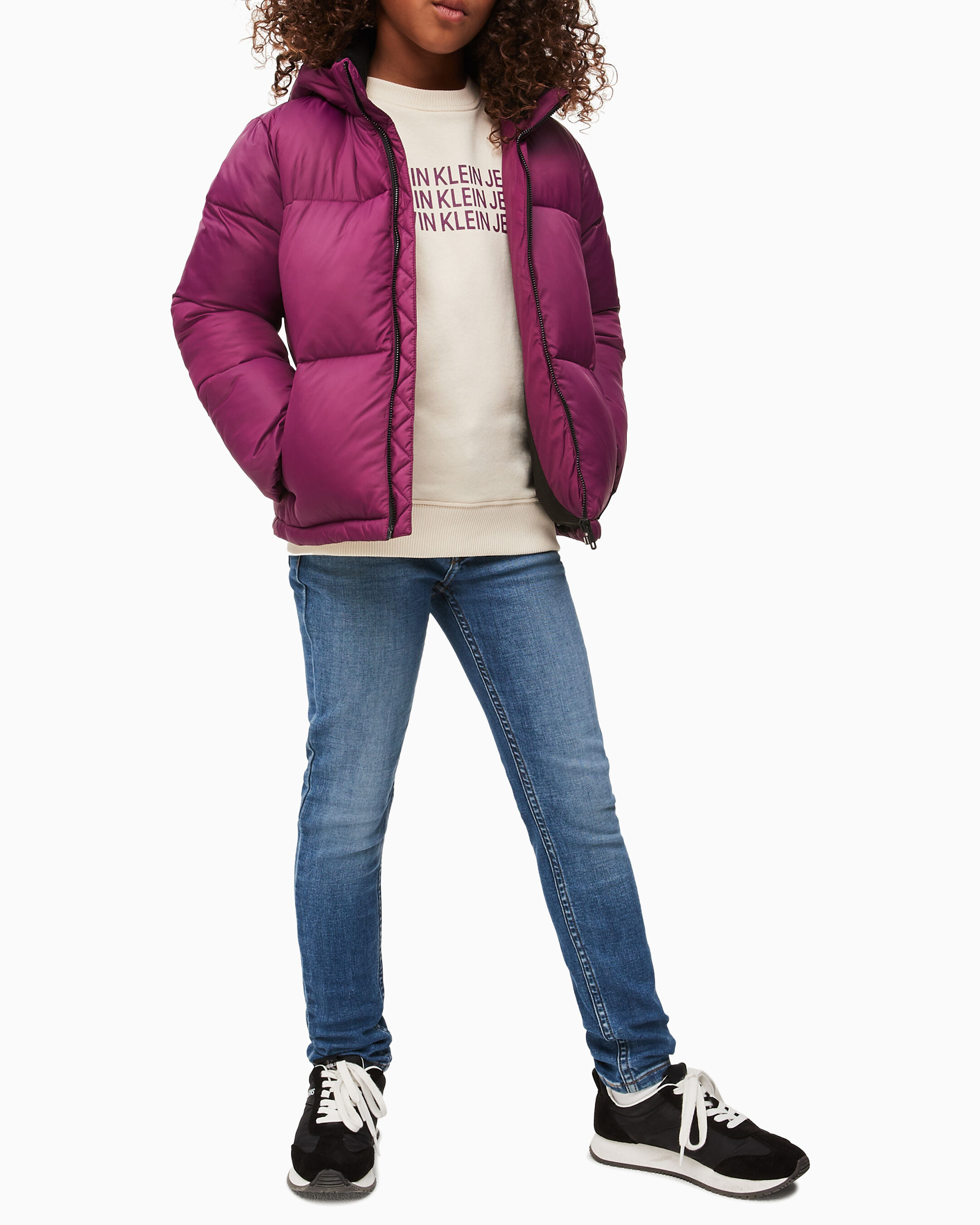 Calvin klein purple jacket clearance