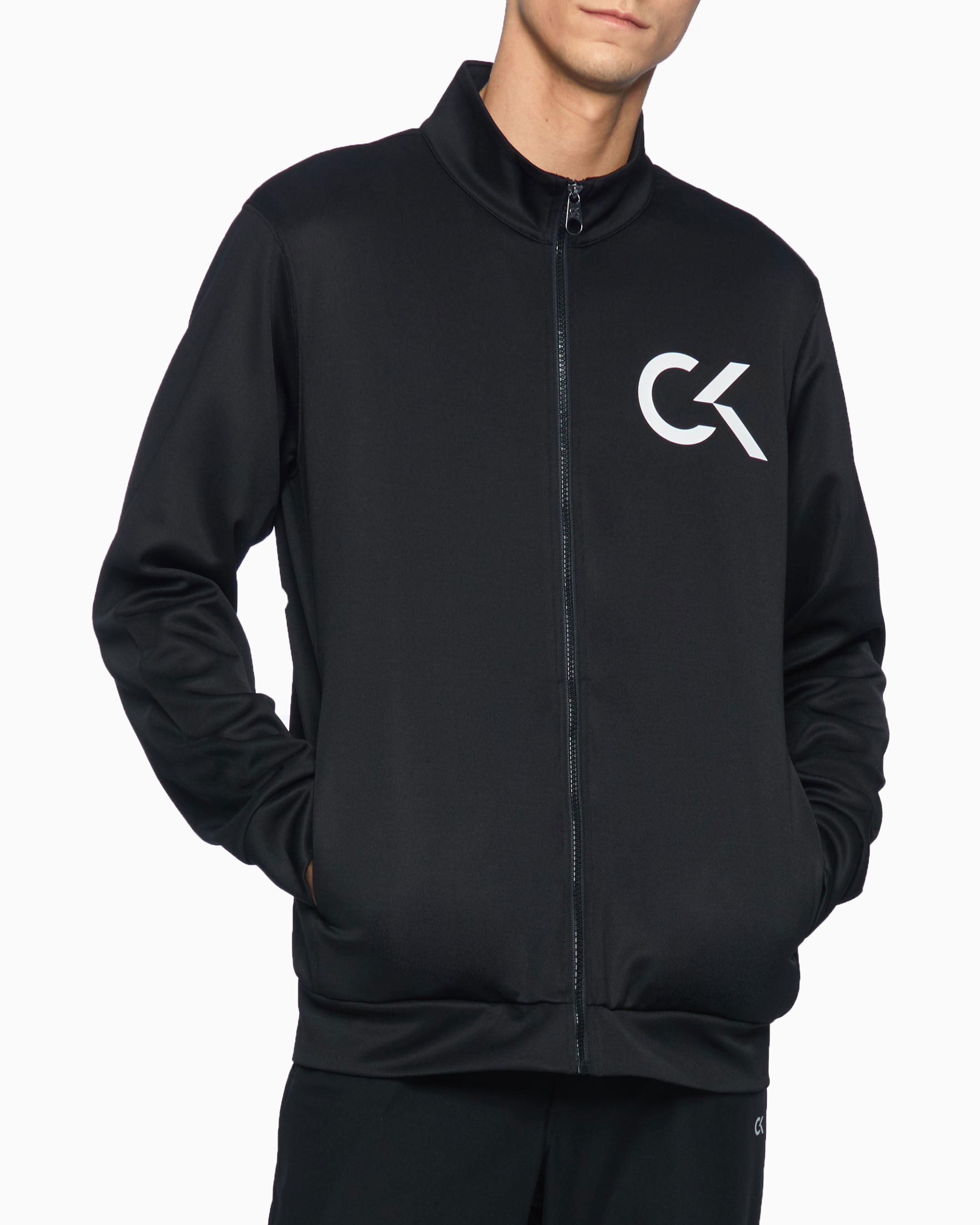 Calvin klein side logo track jacket clearance