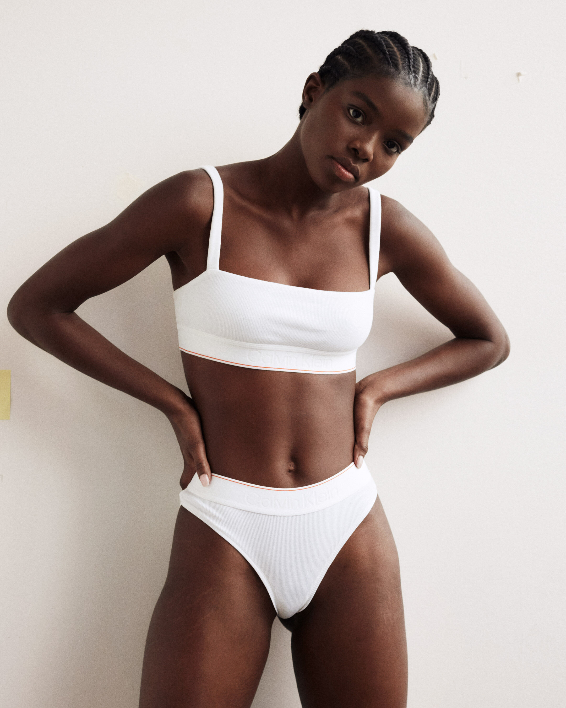 Organic cotton stretch bandeau bralette clearance