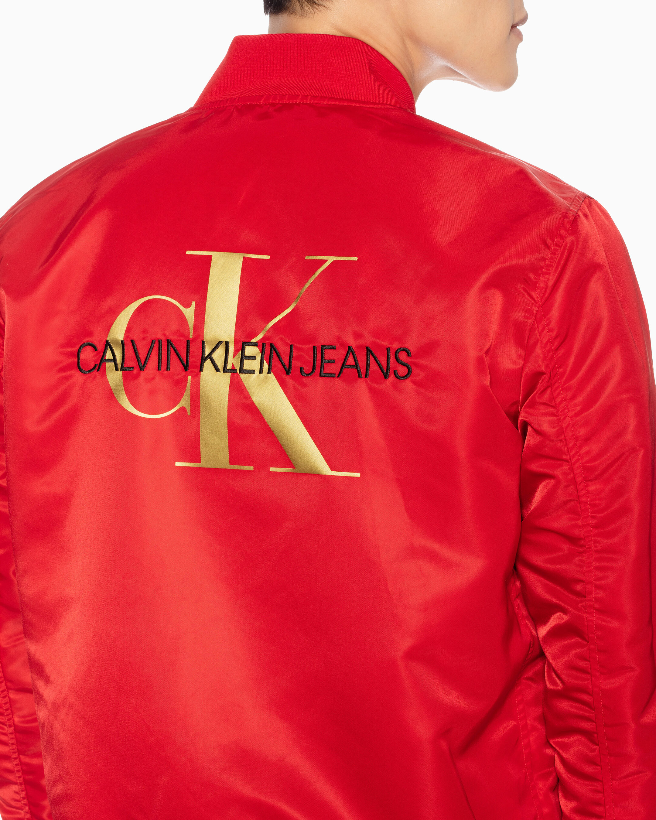 calvin klein windbreaker red