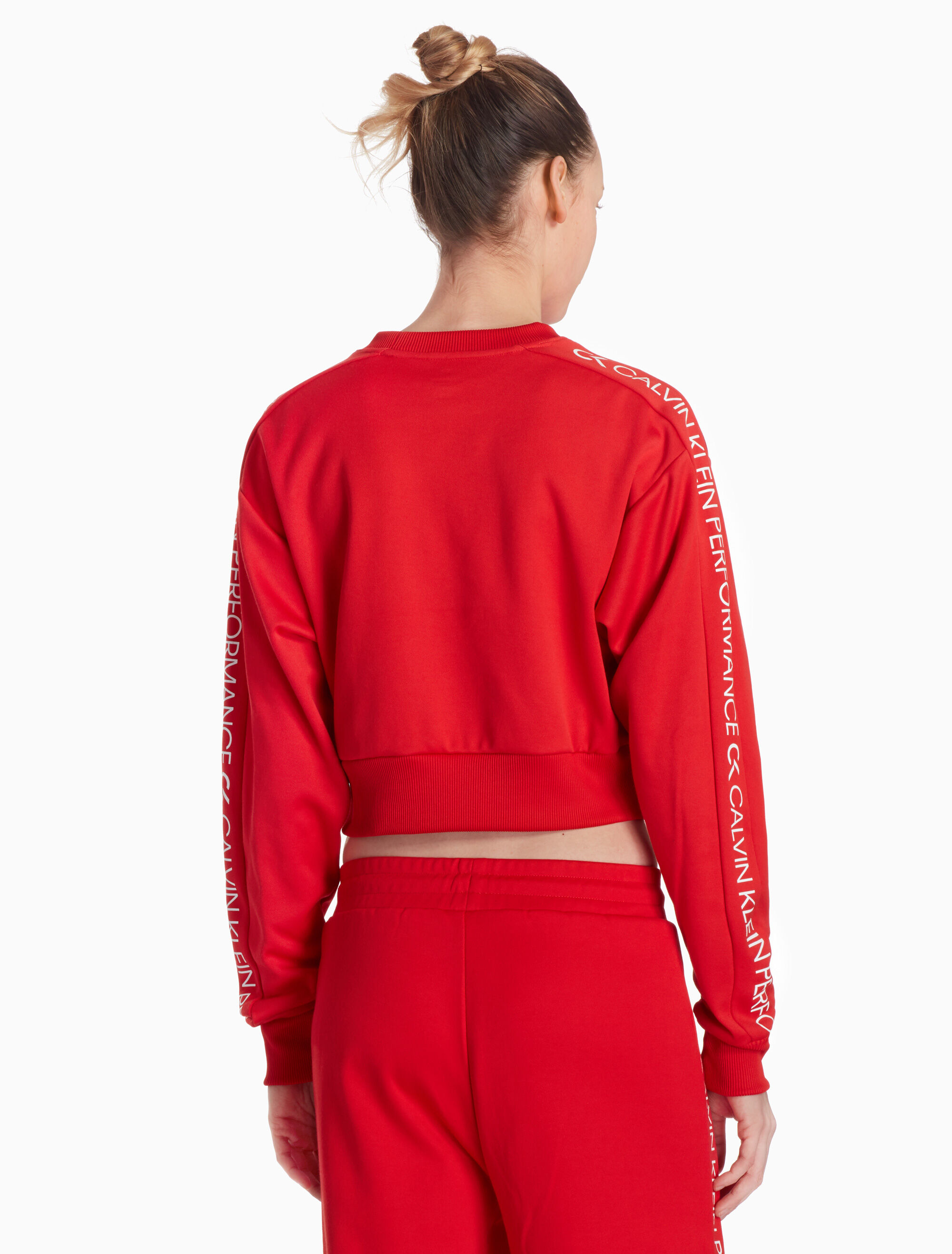Calvin klein cropped pullover hoodie Clearance