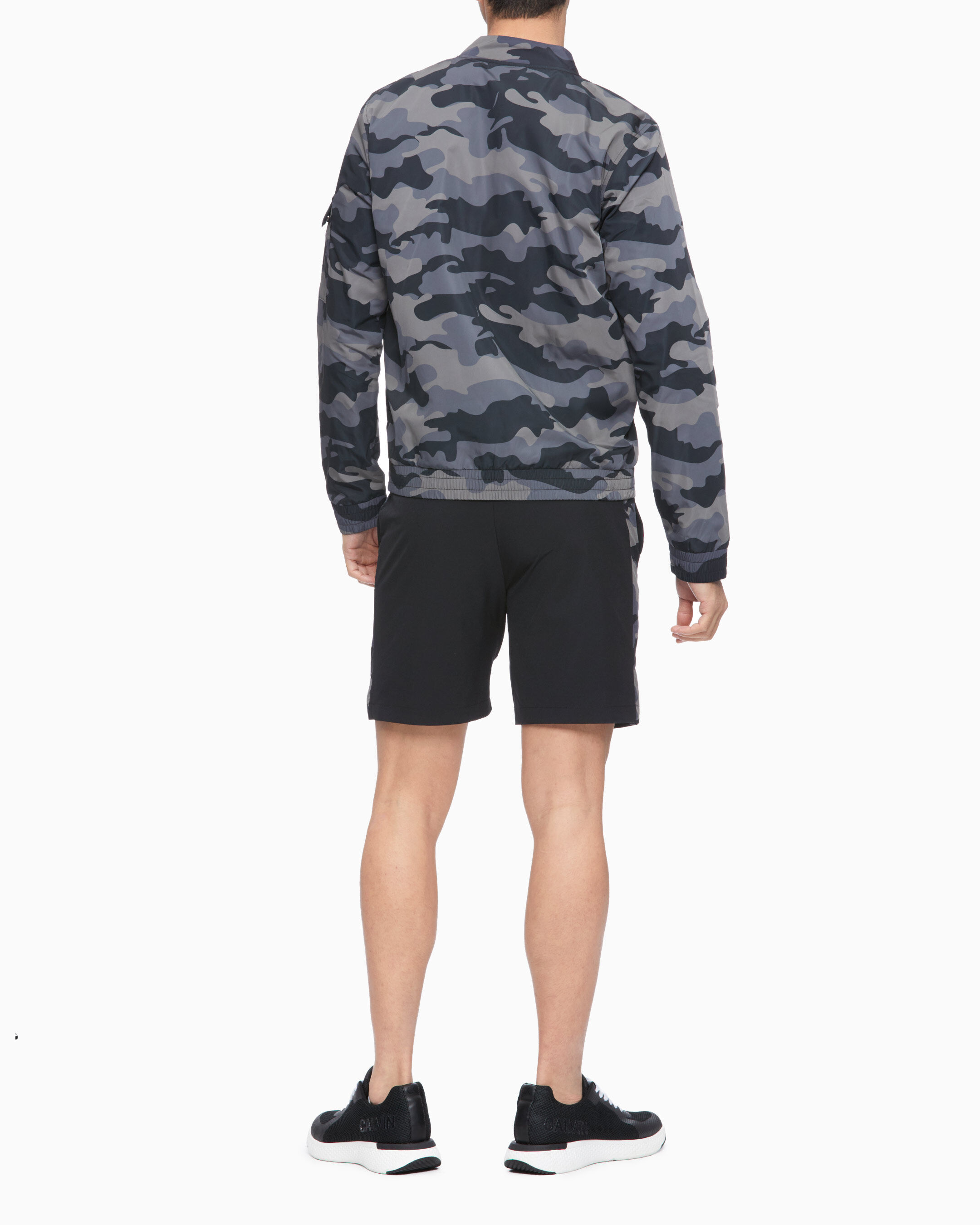 Calvin klein camo bomber jacket clearance
