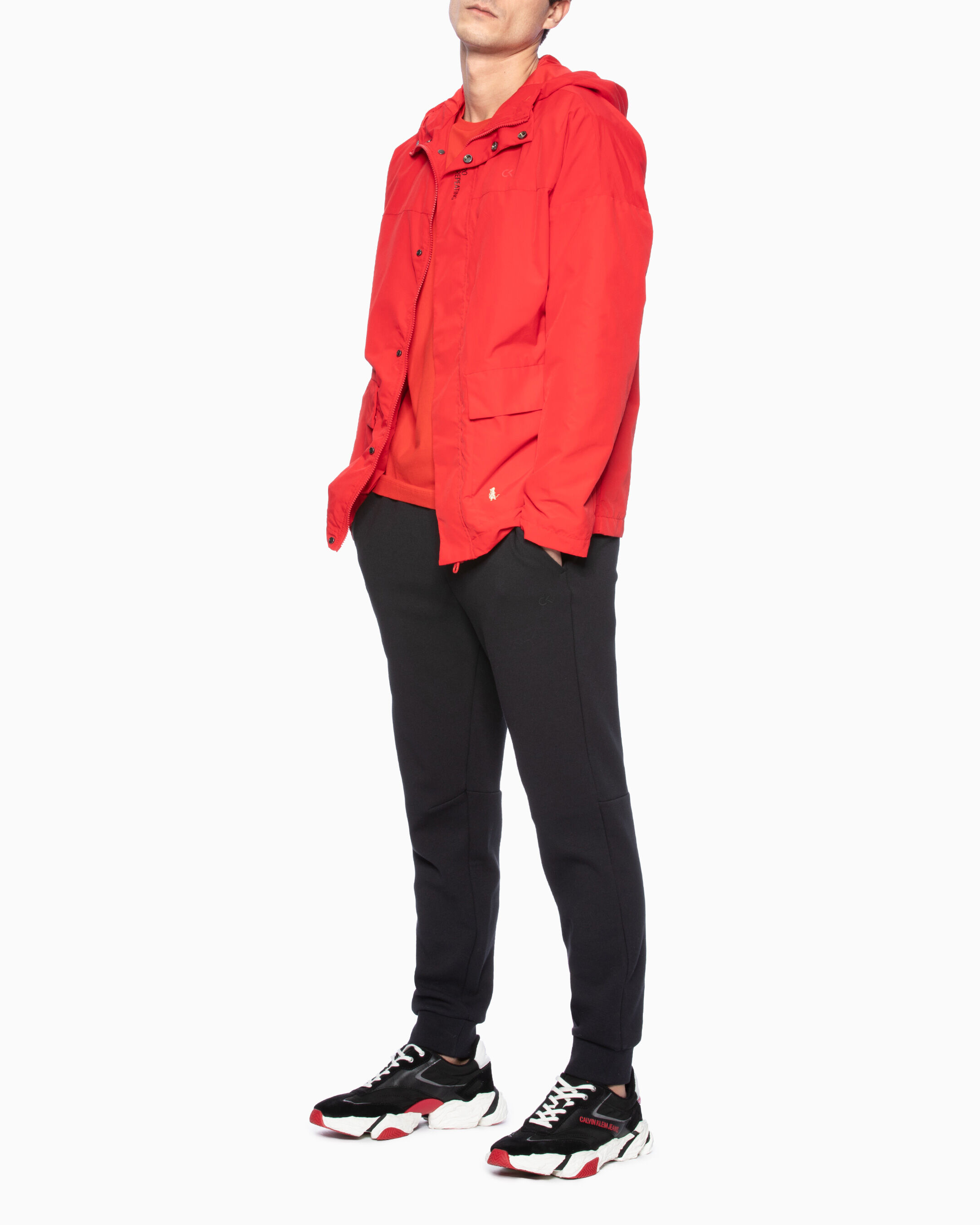 calvin klein windbreaker red