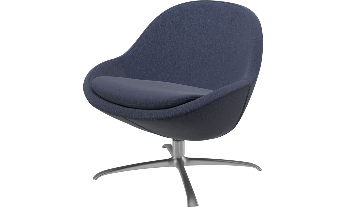 Armchairs - Veneto chair with swivel function - Blue - Fabric