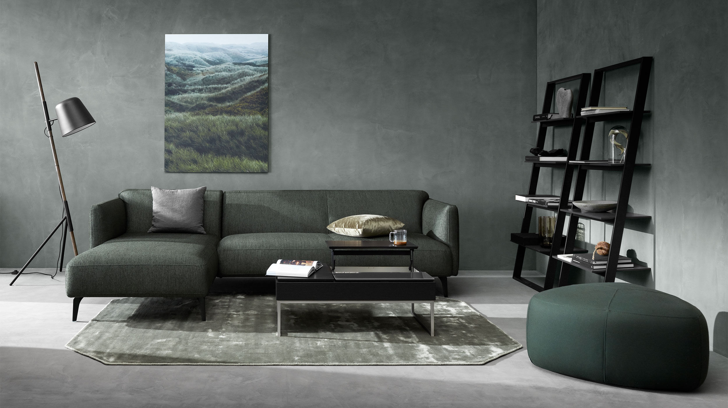 Dempede grønntoner | Stylistens valg | BoConcept BoConcept Puffer Bermuda puff BoConcept